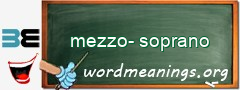 WordMeaning blackboard for mezzo-soprano